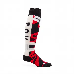 FOX 180 KAIROS SOCKS WHITE/FLUO RED