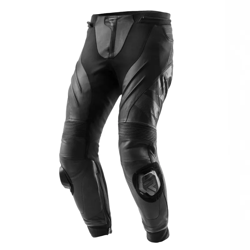 Rebelhorn INFERNO BLACK LEATHER MOTORCYCLE PANTS