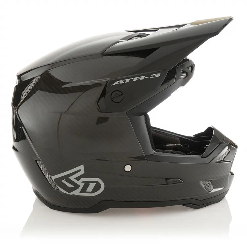 6D Helmet ATR-3 Solid Gloss Black FIM