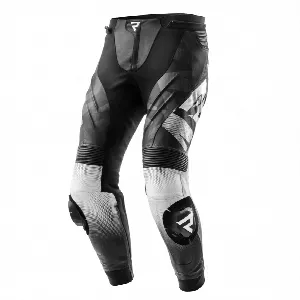 Rebelhorn INFERNO BLACK WHITE LEATHER MOTORCYCLE PANTS