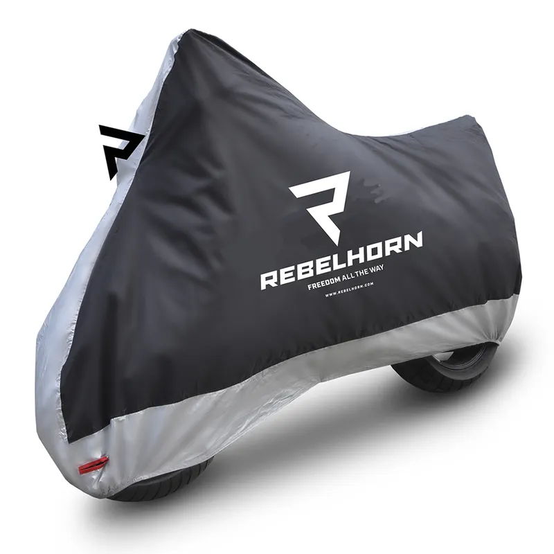 Rebelhorn COVER 2 BLACK SILVER MOTORCYCLE COVER