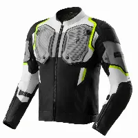 Rebelhorn BORG 2 BLACK GREY FLUO YELLOW TEXTILE MOTORCYCLE JACKET