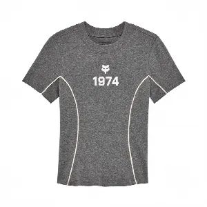 FOX T-SHIRT FOX LADY MOTO-X FITTED HEATHER GRAPHITE
