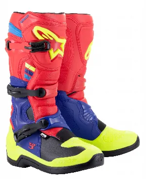 Alpinestars Boot Tech 3 Red/Blue/Yellow Fluo