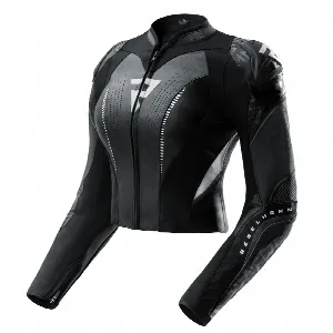 Rebelhorn DIVA RS WOMEN BLACK WHITE LEATHER MOTORCYCLE JACKET