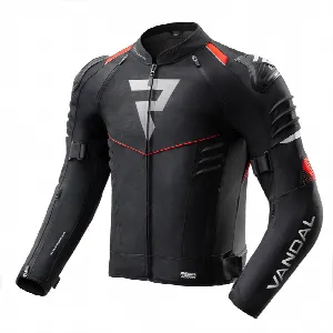 Rebelhorn VANDAL 2 BLACK RED TEXTILE MOTORCYCLE JACKET