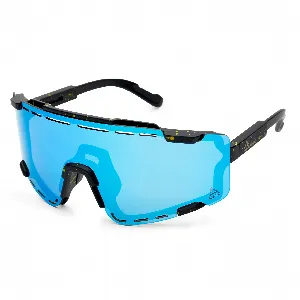 Amoq Align Performance Sunglasses Black Splash - Ice Blue Mirror