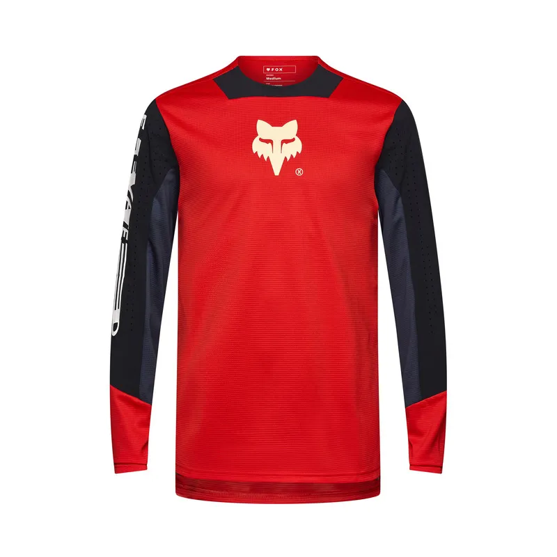 FOX BICYCLE SHIRT LONG-SLEEVED FOX DEFEND ELEVATED FLUORESCENT RED